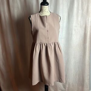 Olive clothing dress made in England size Medium plush pink rose color